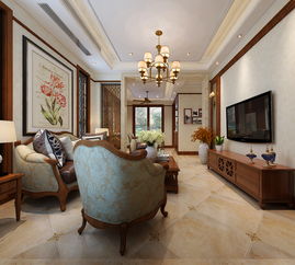 石家莊碧桂園180平米三層別墅美式風(fēng)格裝修效果圖